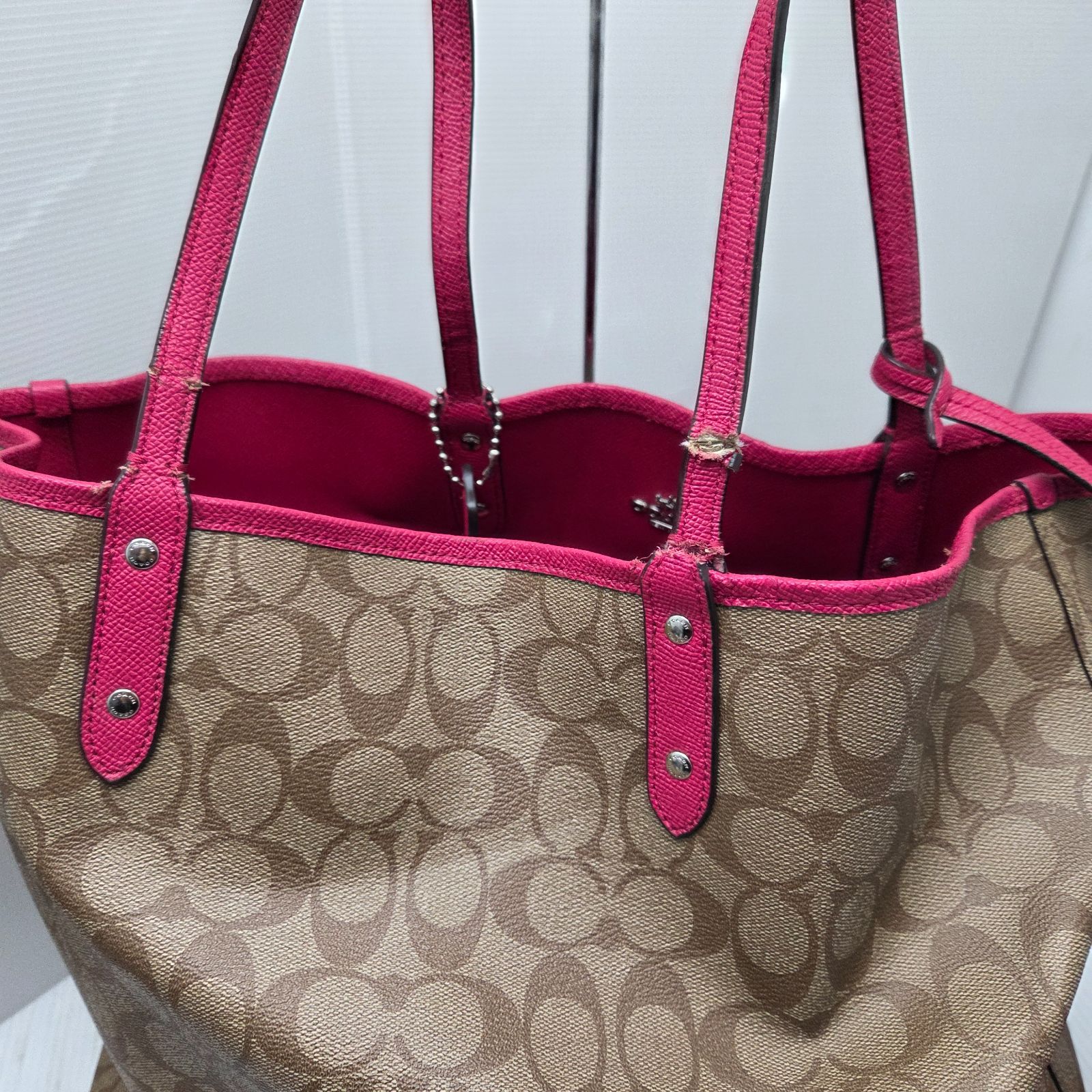 1 S01363 COACH コーチ トートバッグ ハンドバッグ ポーチ付きトート