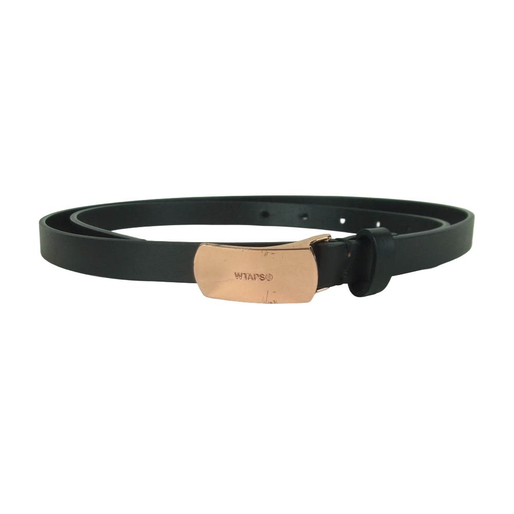WTAPS ダブルタップス NETA BELT ロゴバックル ナロー ベルト ブラック