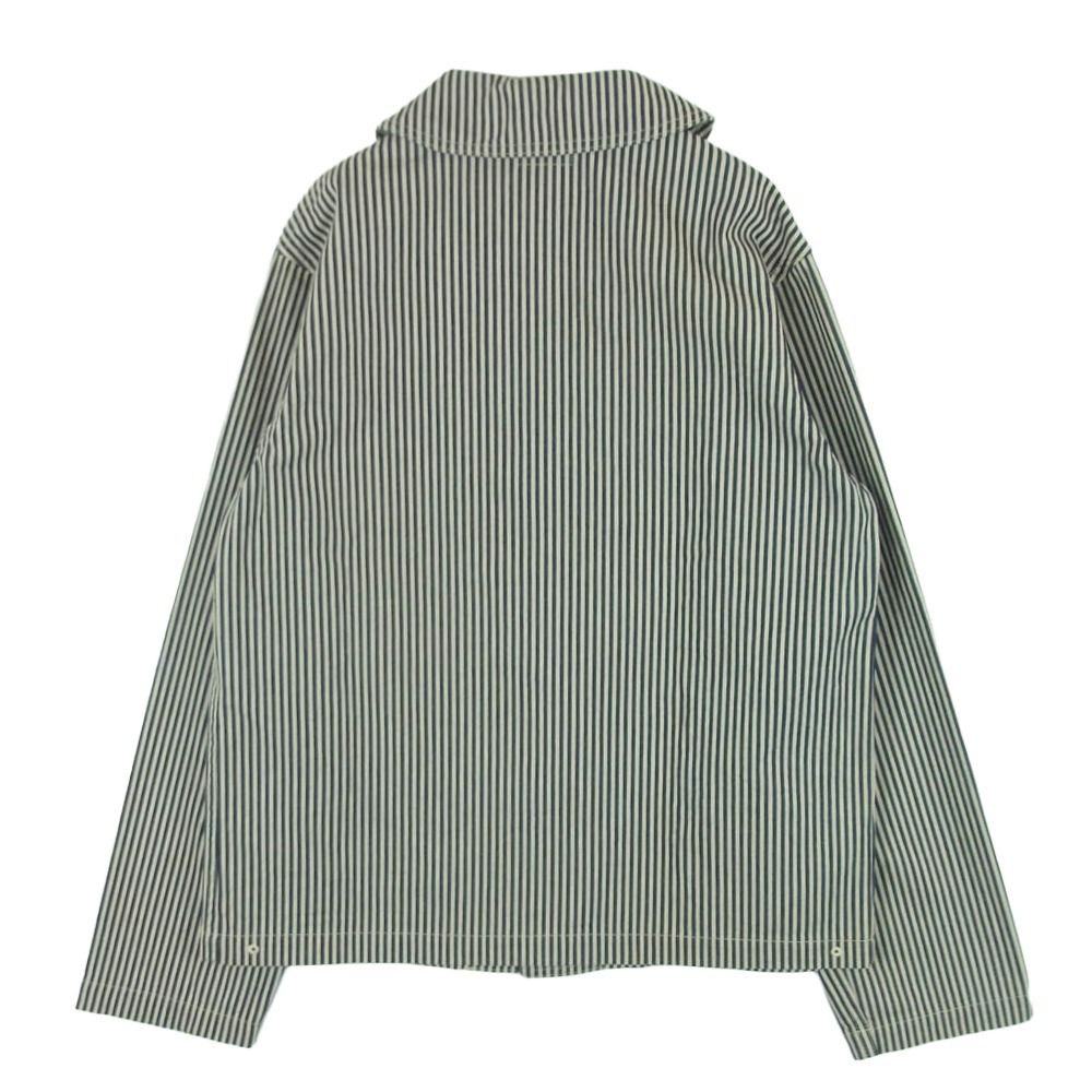 AT LAST アットラスト ヒッコリー ストライプ ショールカラー