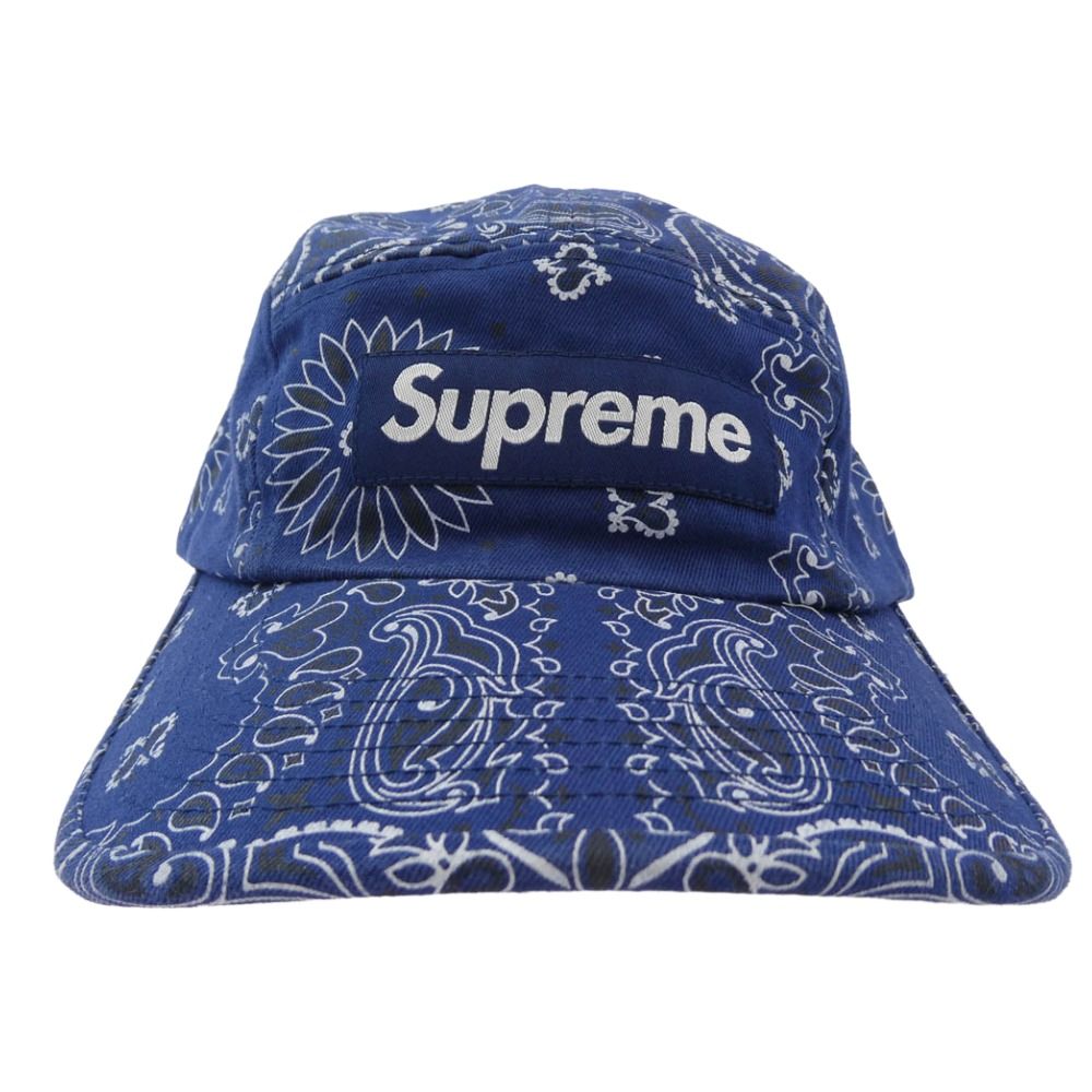 Supreme バンダナ柄キャンプキャップ Supreme バンダナ柄 Camp Cap ネイビー シュプリーム キャップ - メルカリ
