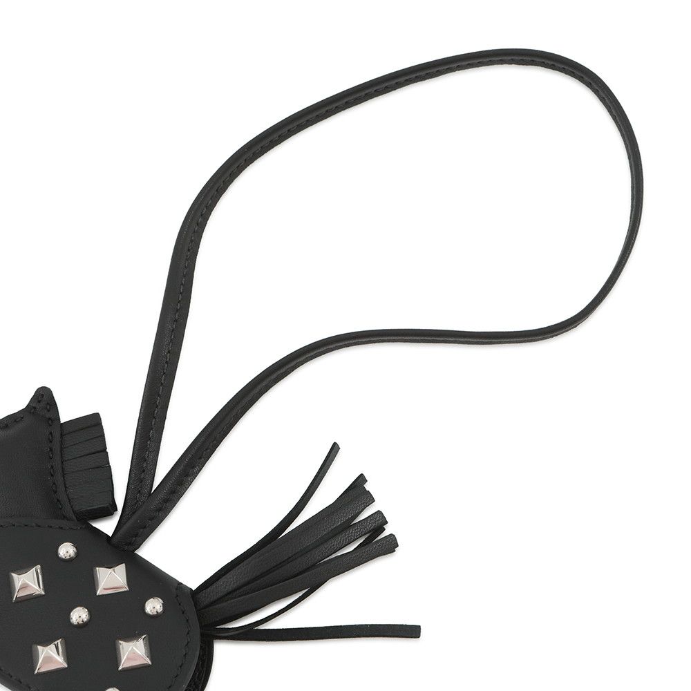 エルメス バッグチャーム ロデオPM ロベオ ロック ブラック/シルバー