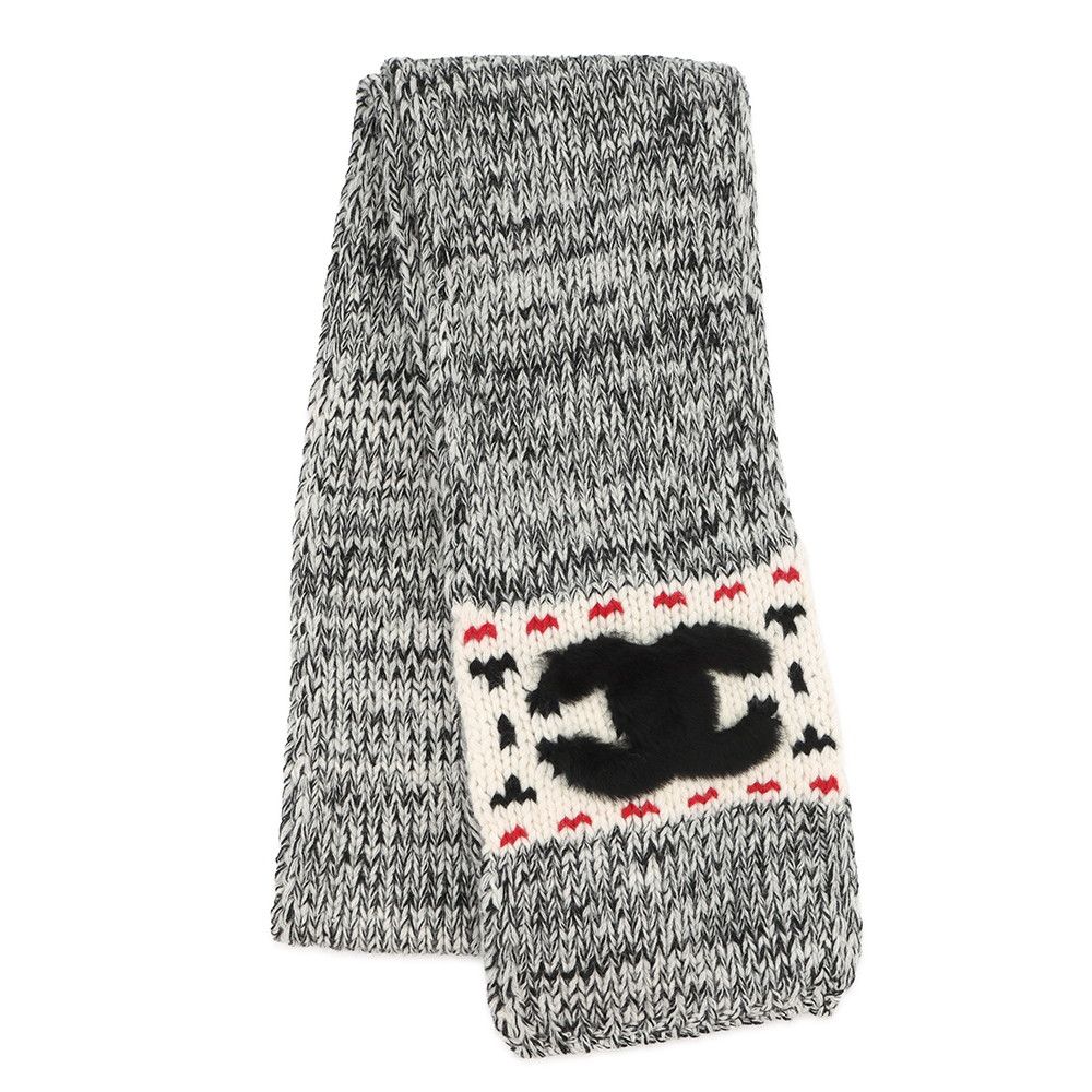 マフラー ココマーク CHANEL シャネル ウール カシミヤ ロゴ 