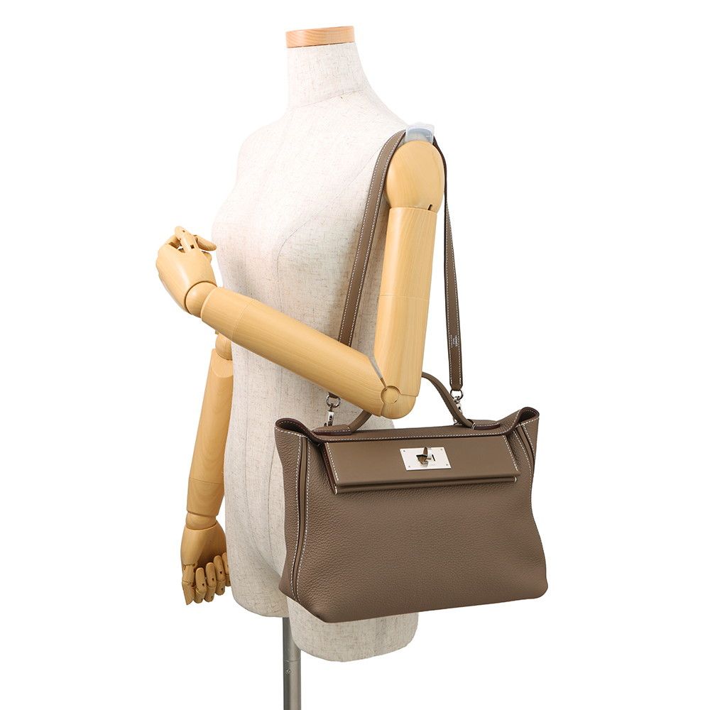 エルメス 24/24 29 サック ヴァンキャトル エトゥープ/シルバー金具