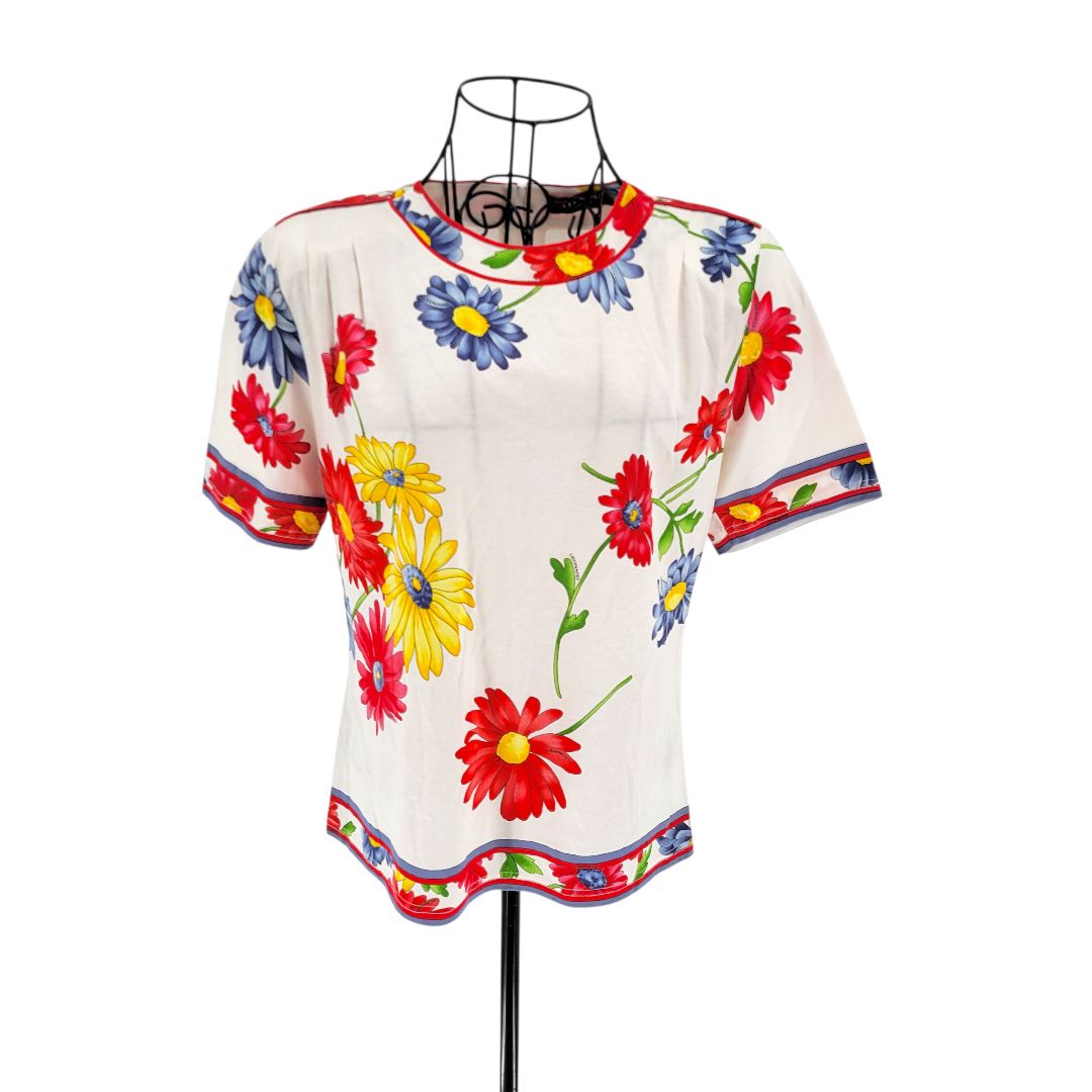 美品】LEONARD FASHION PARIS レオナール 半袖カットソー ホワイト 総