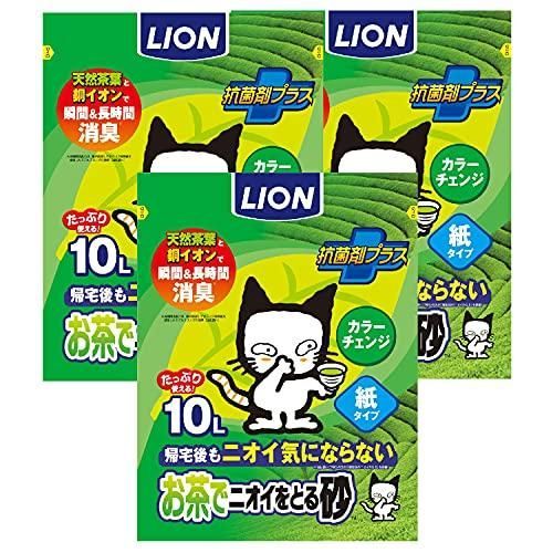 ライオン お茶でニオイをとる砂 10L×3袋 紙タイプ LIONPET 4,830円