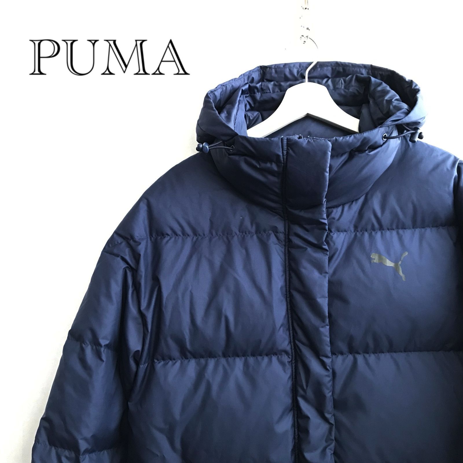 PUMA ダウンコート 853636-06 L ネイビー レディース ファッション