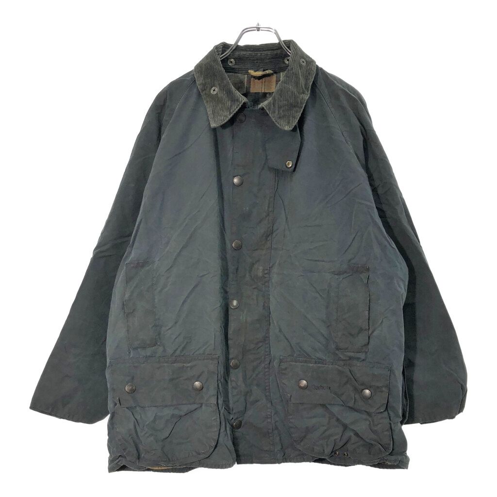 00年代 イングランド製 Barbour バブアー BEAUFORT ビューフォート オイルドジャケット ネイビー(メンズ C44/112CM)中古 古着 X1645 00年代 イングランド製 Barbour バブアー BEAUFORT ビューフォート