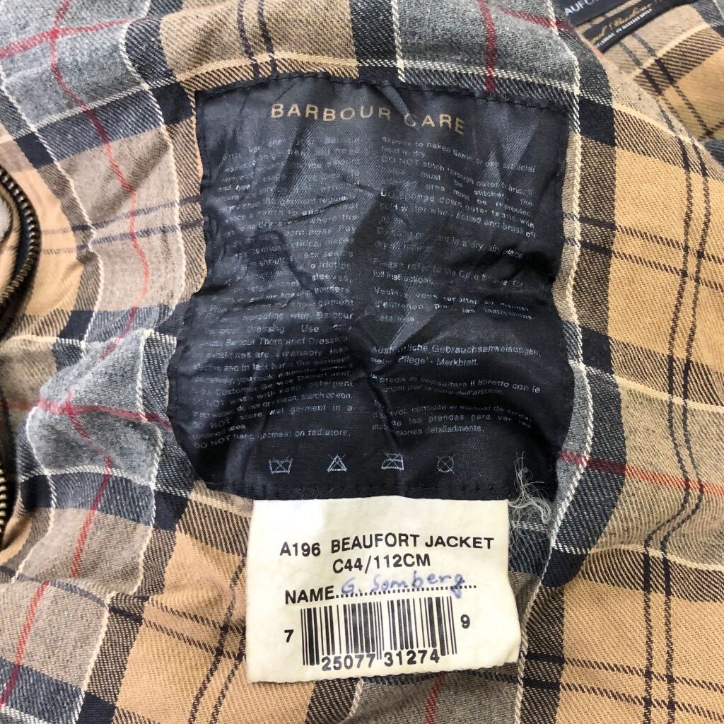 00年代 イングランド製 Barbour バブアー BEAUFORT ビューフォート