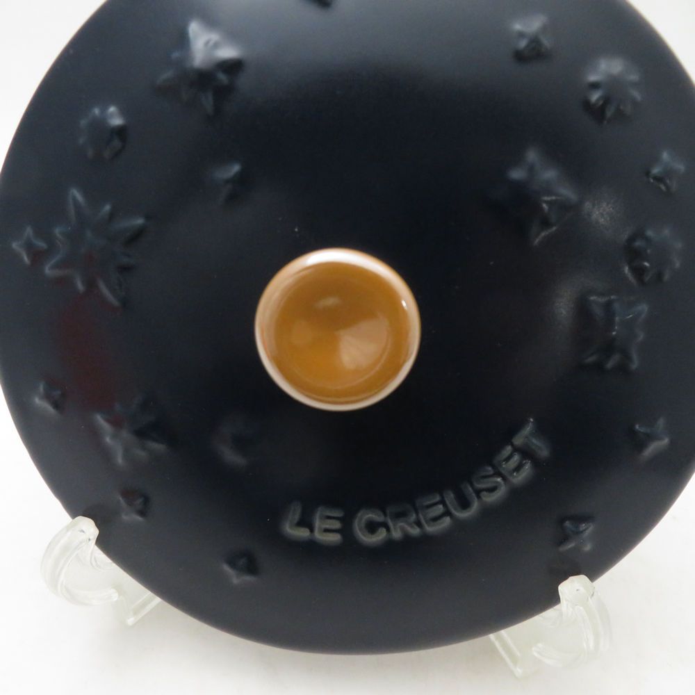 新品未使用　ルクルーゼ☆スターレリーフ ミニマルミット　ネイビー&コットン ル・クルーゼ LE CREUSET *スターレリーフミニマルミット*紺ネイビー