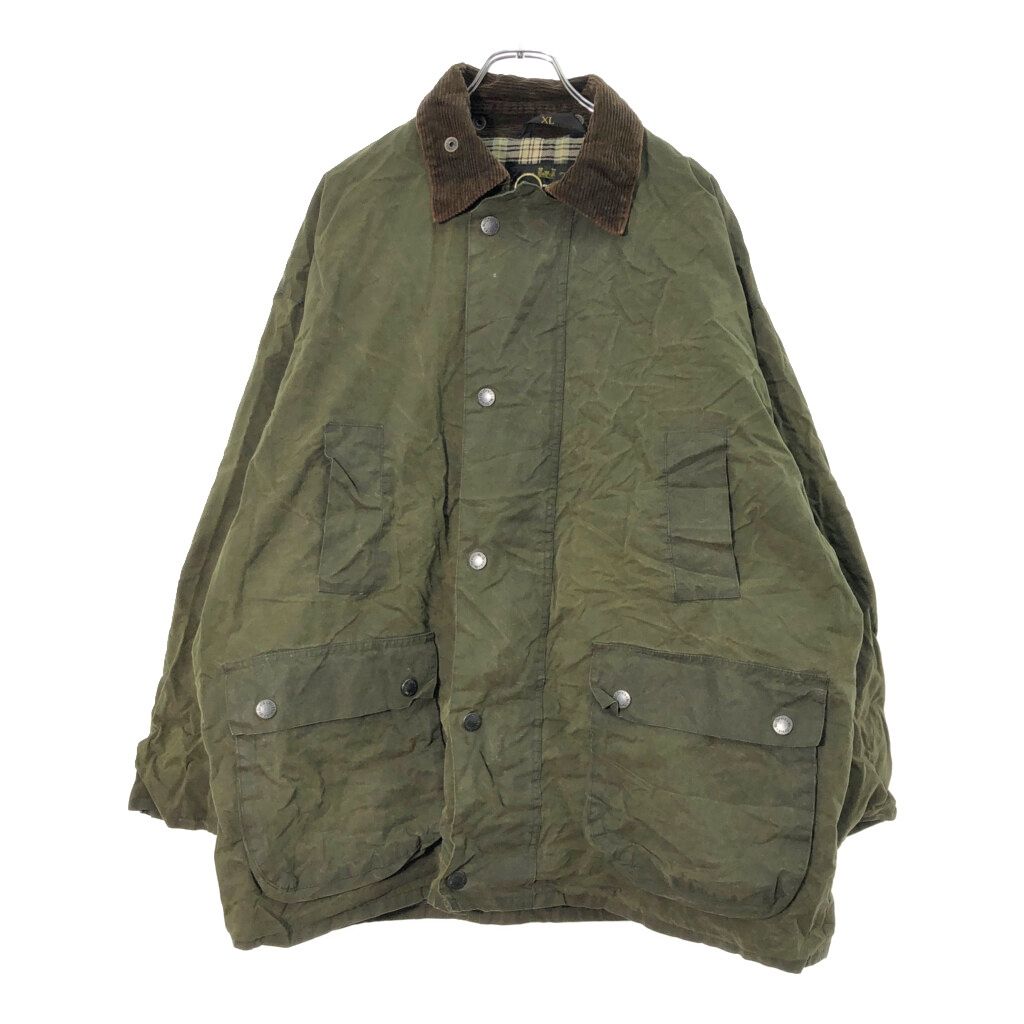イギリス製 Mc Orvis マックオービス オイルドジャケット オリーブ(メンズ XL)中古 古着 X1647 イギリス製 Mc Orvis マックオービス オイルドジャケット オリーブ