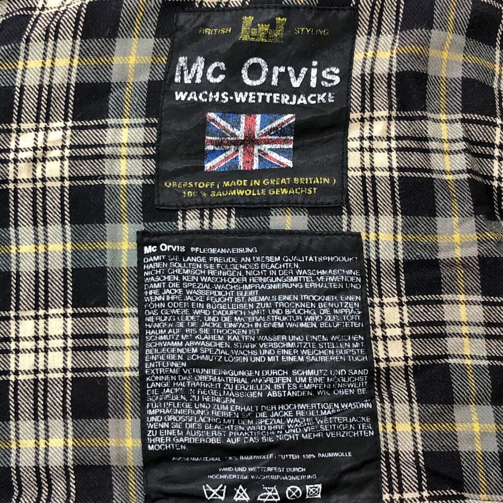 イギリス製 Mc Orvis マックオービス オイルドジャケット オリーブ