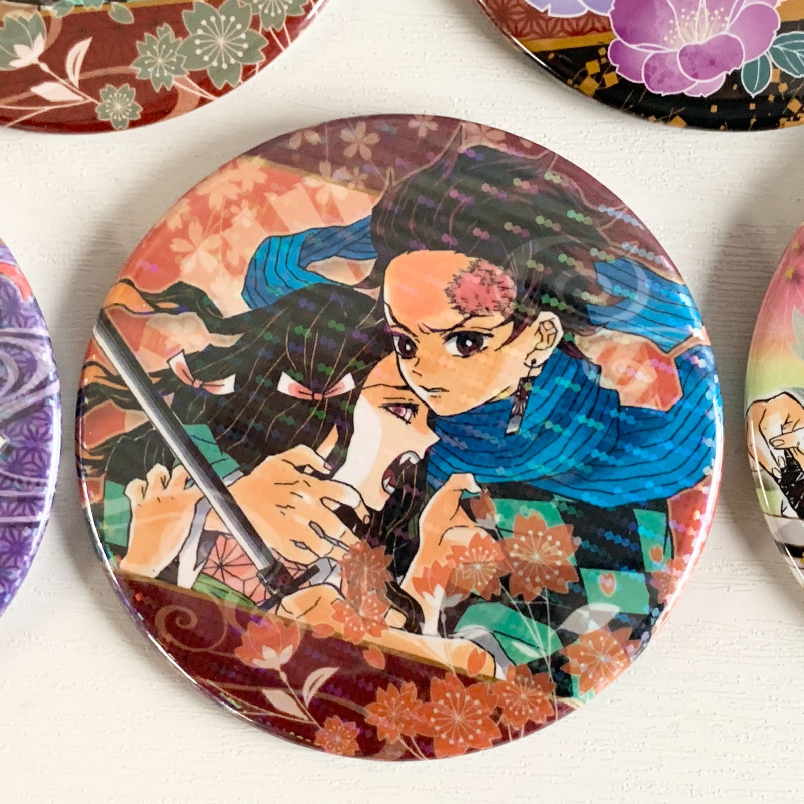 鬼滅の刃 コレクション缶バッジ 5種セット 竈門炭治郎 竈門禰豆子 栗花