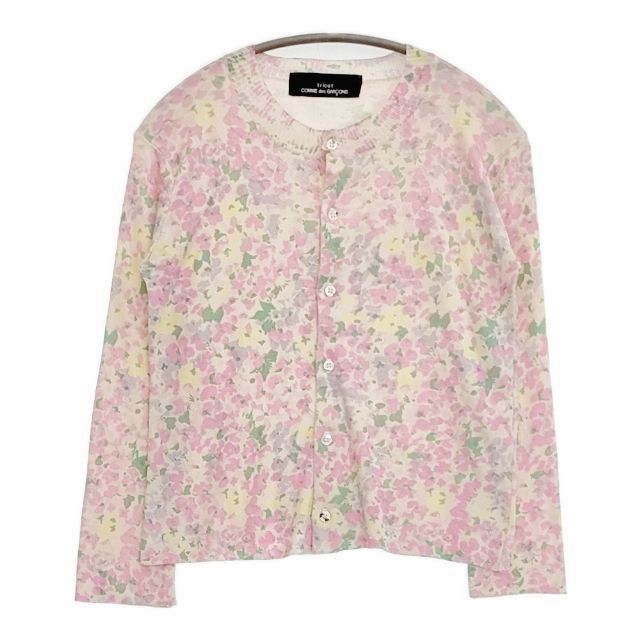 tricot COMME des GARCONS シルク 花柄 カーディガン AD2000 ピンク
