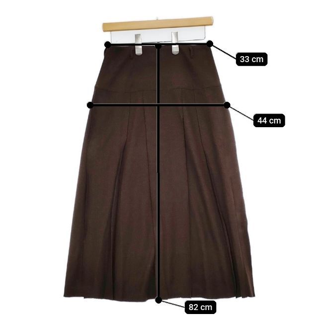 JURGEN LEHL 5CS0916 ウール ロング ロングスカート ブラウン