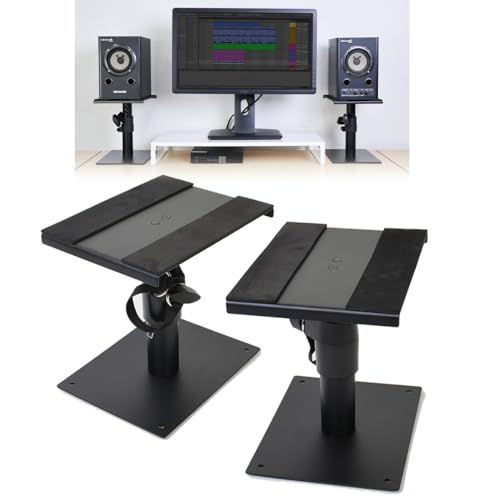モニター スピーカースタンド ペア 卓上 コンパクト設置 高さ18.5~27cm