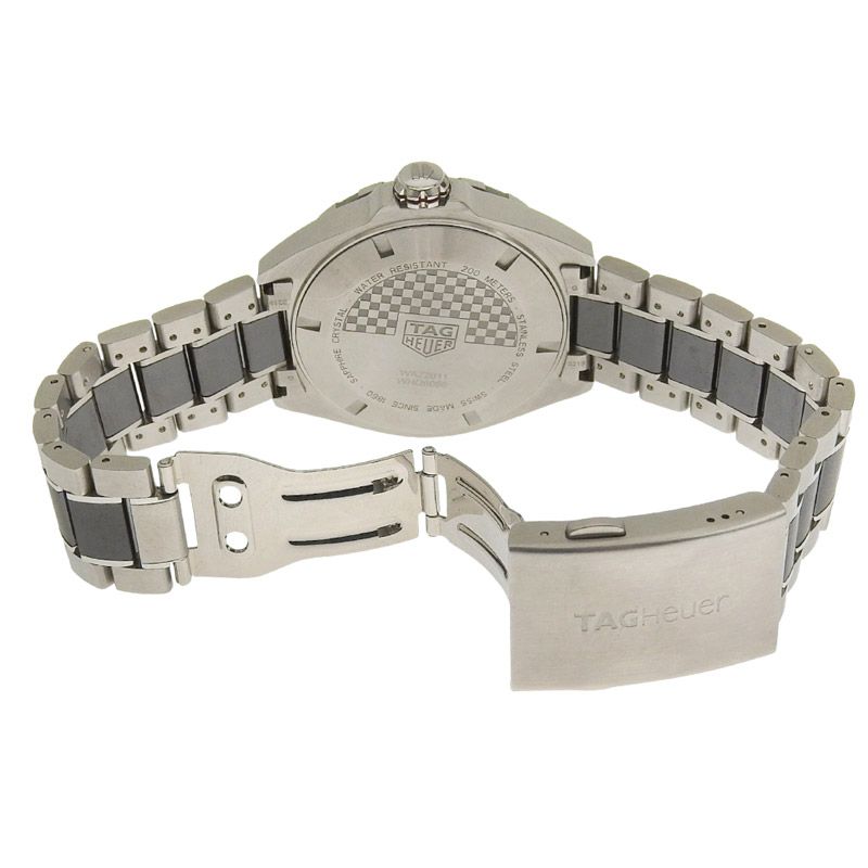  タグホイヤー TAG HEUER フォーミュラ1 デイト メンズ 自動巻き 腕時計 SS グレー文字盤 WAZ2011 新入荷 OW0489 モックネック 自動巻き時計 腕時計(アナログ)