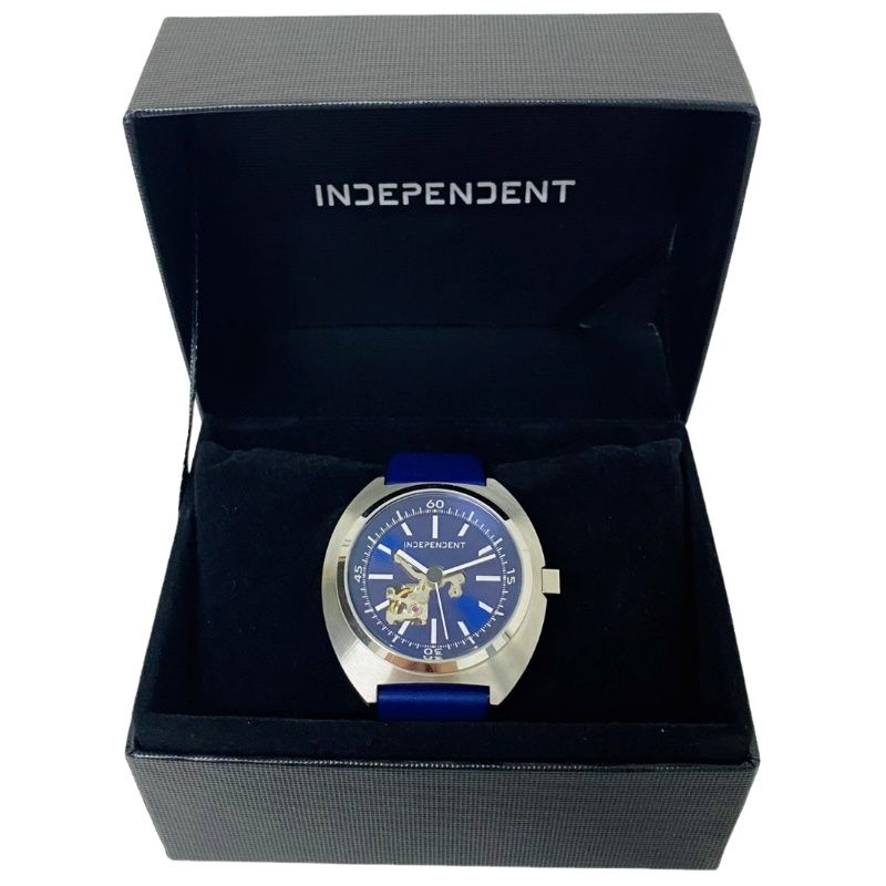 CITIZEN シチズン INDEPENDENT インディペンデント メカニカル TIMELESS line BJ3 616 70 腕時計 メンズ 自動巻き ブルー文字盤 動作品 未使用品 42512R15