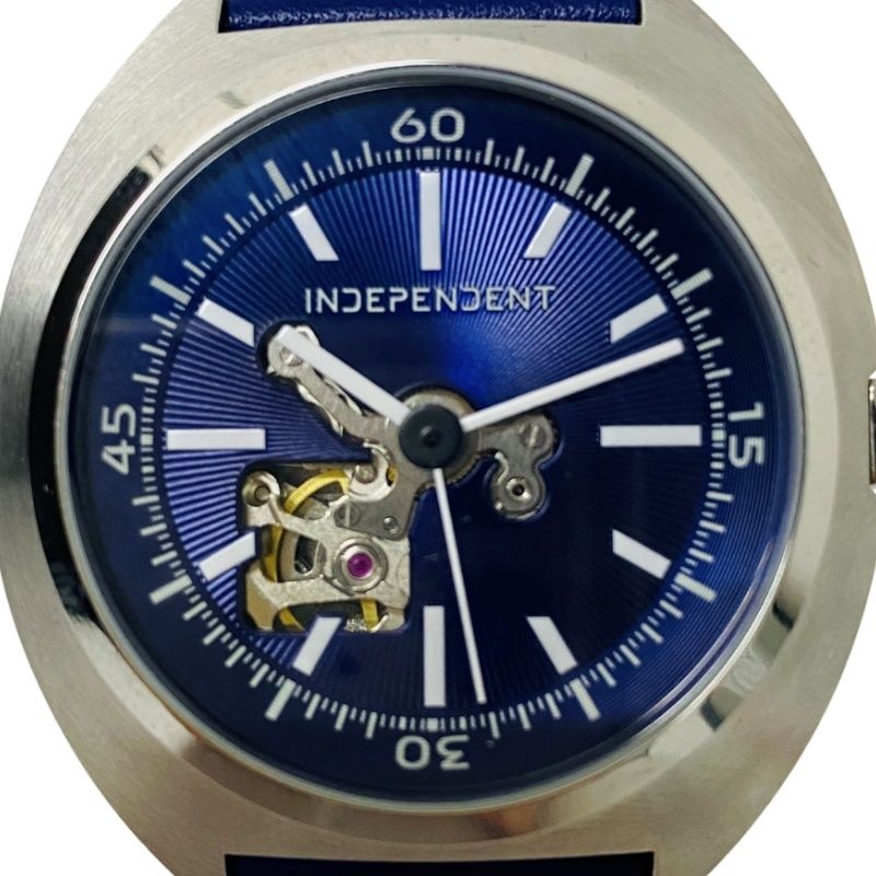  CITIZEN シチズン INDEPENDENT インディペンデント メカニカル TIMELESS line BJ3 616 70 腕時計 メンズ 自動巻き ブルー文字盤 動作品 未使用品 42512R15 人気商品 自動巻き時計 腕時計(アナログ)