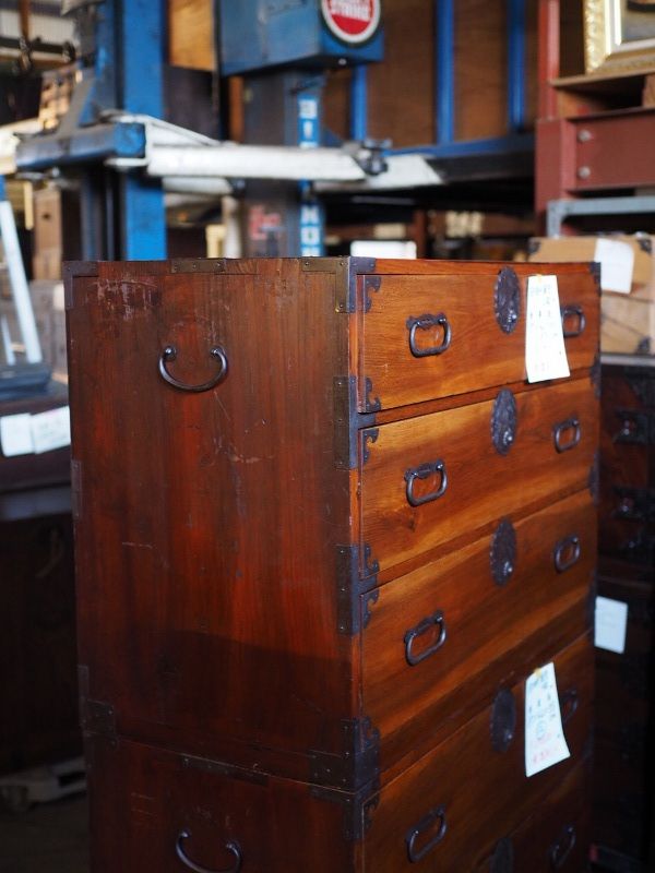 前欅庄内時代箪笥上段 大正時代 古録展 送料無料 中古 品番S109151