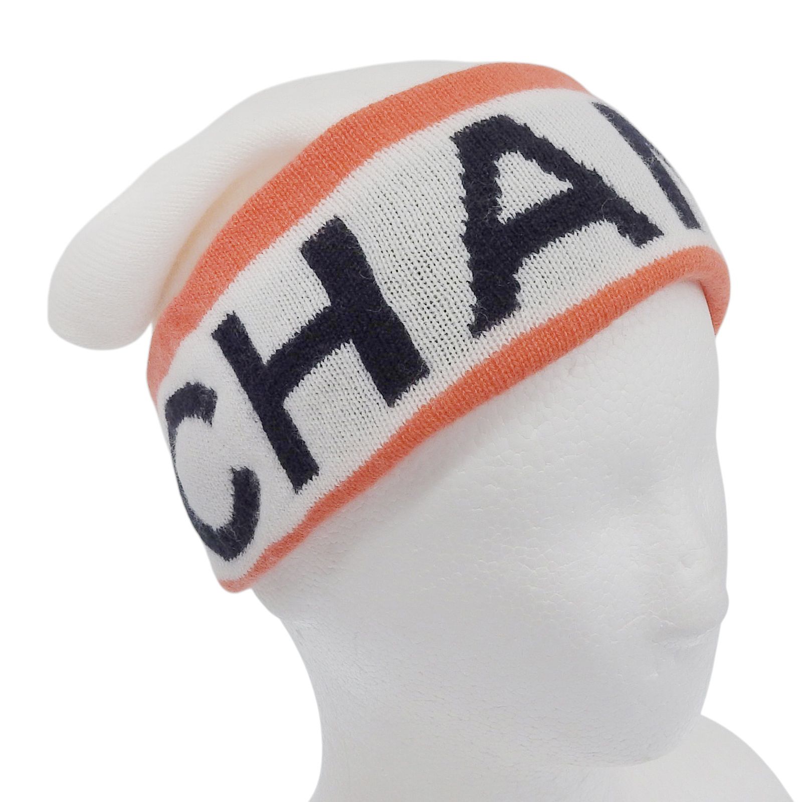 極美品△CHANEL シャネル 2024年製 24A カシミヤ100％ ロゴデザイン