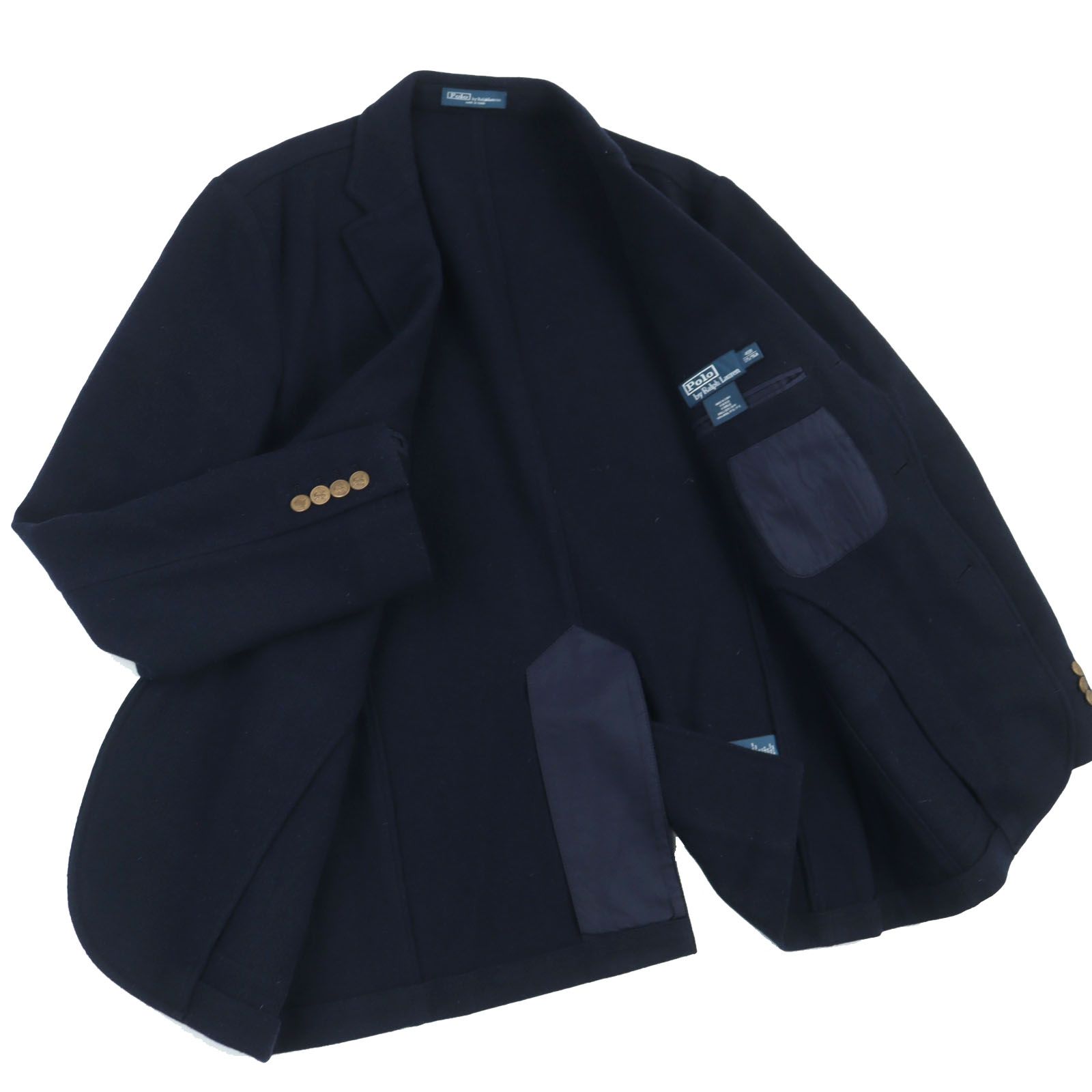 極美品△RALPH LAUREN ラルフローレン ウール100％ エンブレム ロゴ