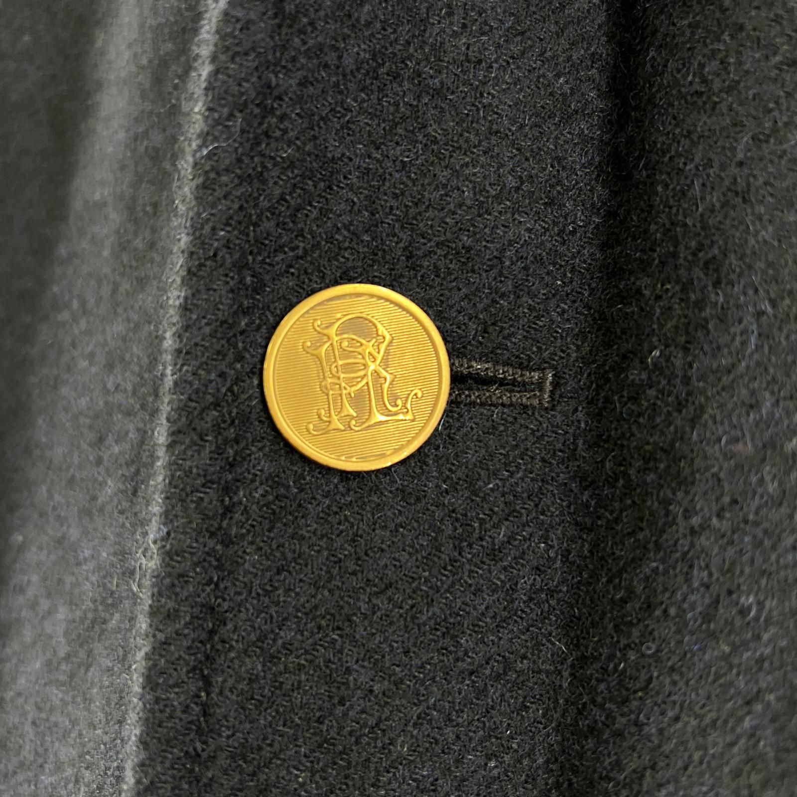 極美品△RALPH LAUREN ラルフローレン ウール100％ エンブレム ロゴ