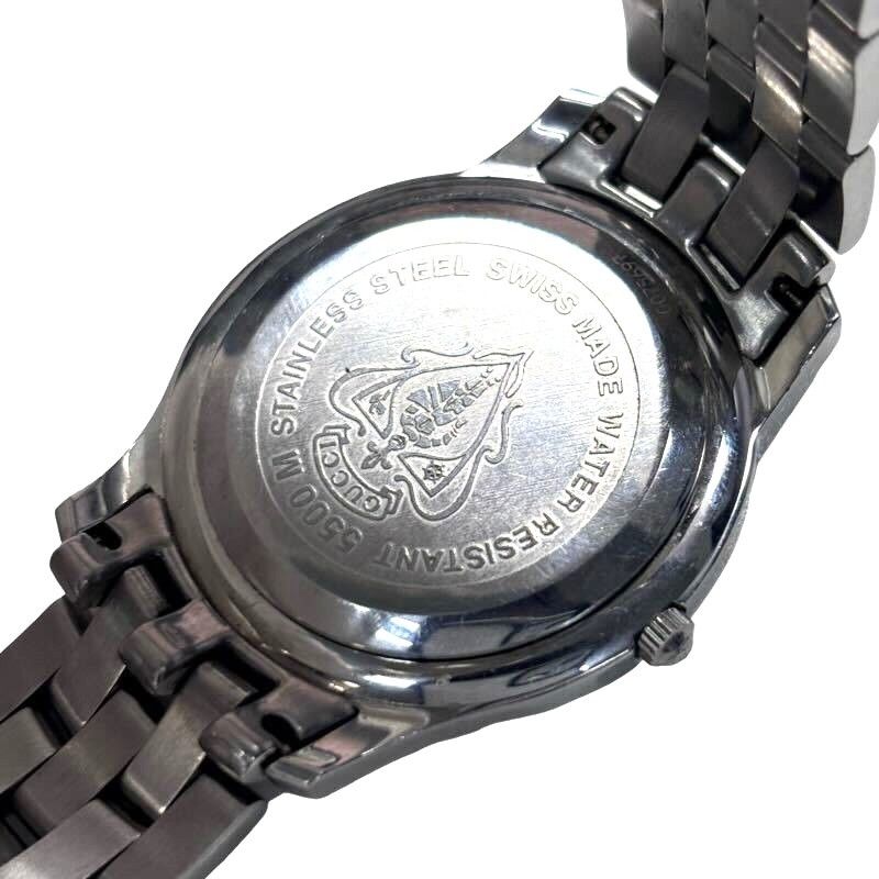 GUCCI ・5500Mメンズ 黒クオーツ・正確稼働中 グッチ 5500M メンズサイズ クオーツ USED Gucci