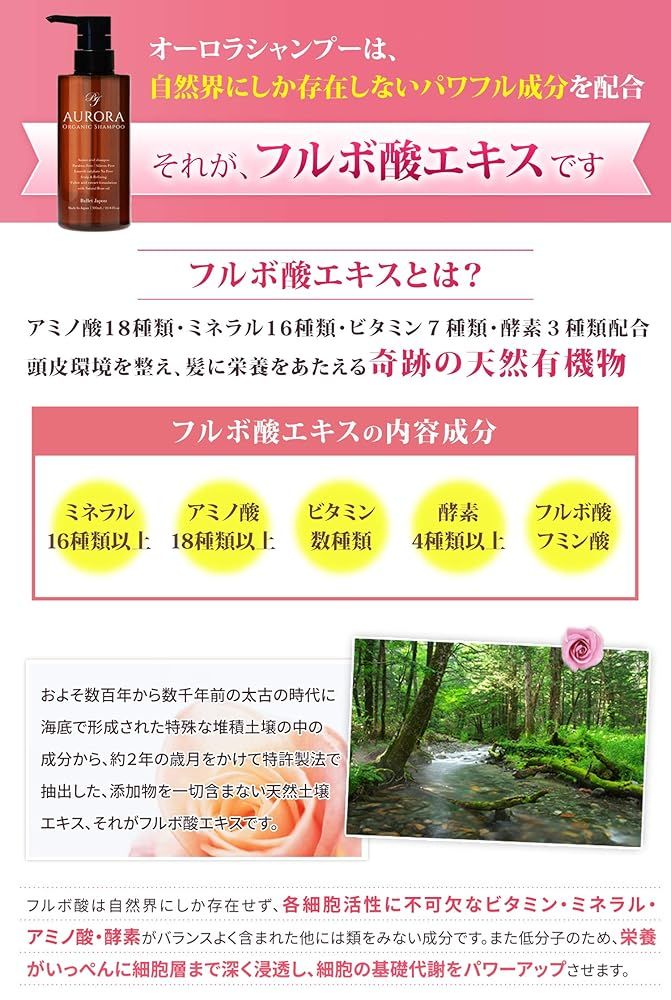 ミノキシジル 誘導体 オーロラ シャンプー 1本 フルボ酸 キャピシル