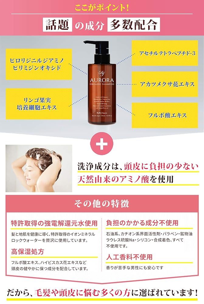 ミノキシジル 誘導体 オーロラ シャンプー 1本 フルボ酸 キャピシル
