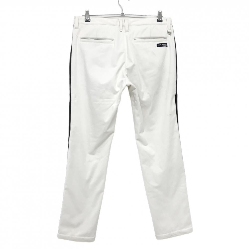 ジャックバニー パンツ 白×黒 サイド2ライン 裏起毛 メンズ 5(L