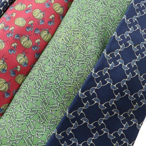 エルメス HERMES ネクタイ 5本セット レギュラータイ 絹 シルク ロゴ