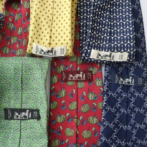 エルメス HERMES ネクタイ 5本セット レギュラータイ 絹 シルク ロゴ