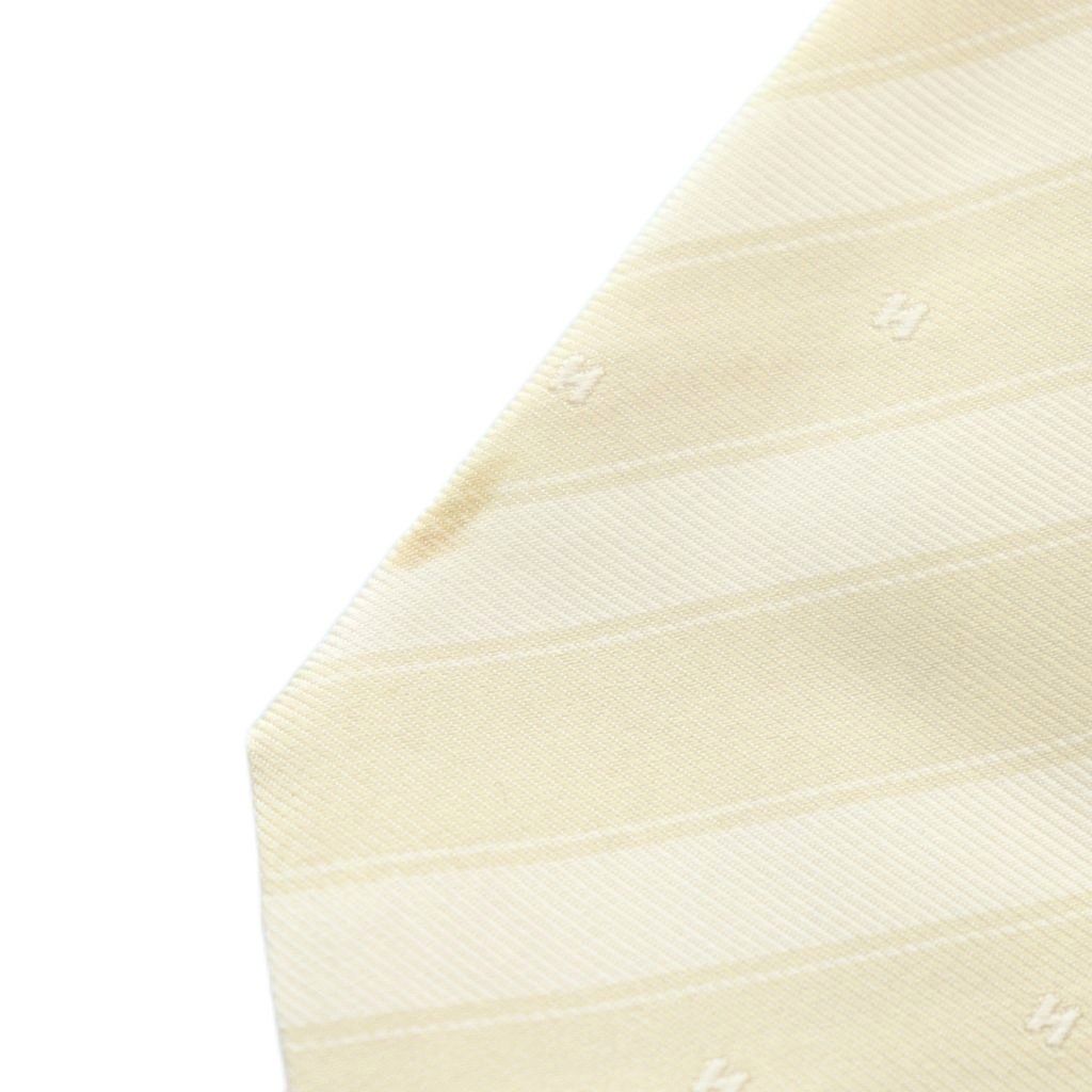 エルメス HERMES ネクタイ 絹 シルク ストライプ Hロゴ レギュラータイ