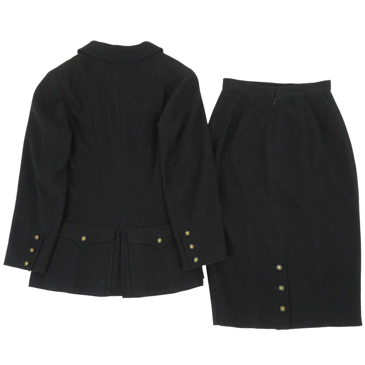 【未使用】CHANEL 96A ココボタン ヴィンテージ ウール セットアップ シャネル ココマーク ヴィンテージ ウール セットアップ P05930V04346