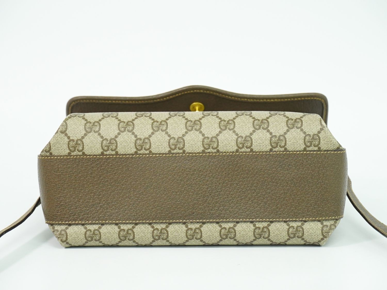 本物 グッチ GUCCI GGスプリーム ショルダーバッグ ポシェット ブラウン バッグ 中古・ GUCCI - 本物 グッチ GUCCI GGスプリーム ショルダーバッグ ポシェット