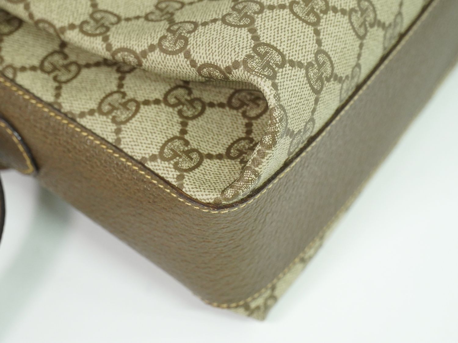 本物 グッチ GUCCI オールドグッチ GGスプリーム ショルダーバッグ ポシェット ベージュ ブラウン バッグ 中古・ GUCCI - 本物 グッチ GUCCI オールドグッチ GGスプリーム ショルダー