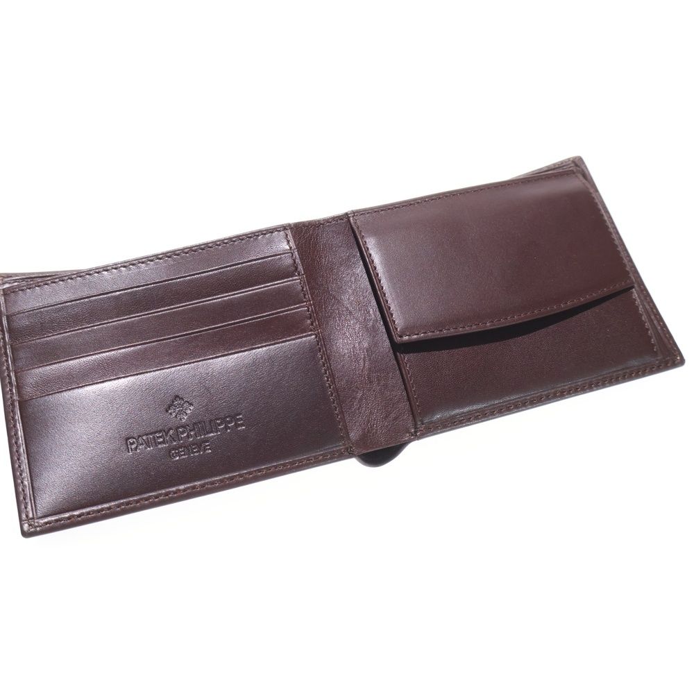 PATEK PHILIPPE (パテックフィリップ) 二つ折り財布 レザー ブラウン