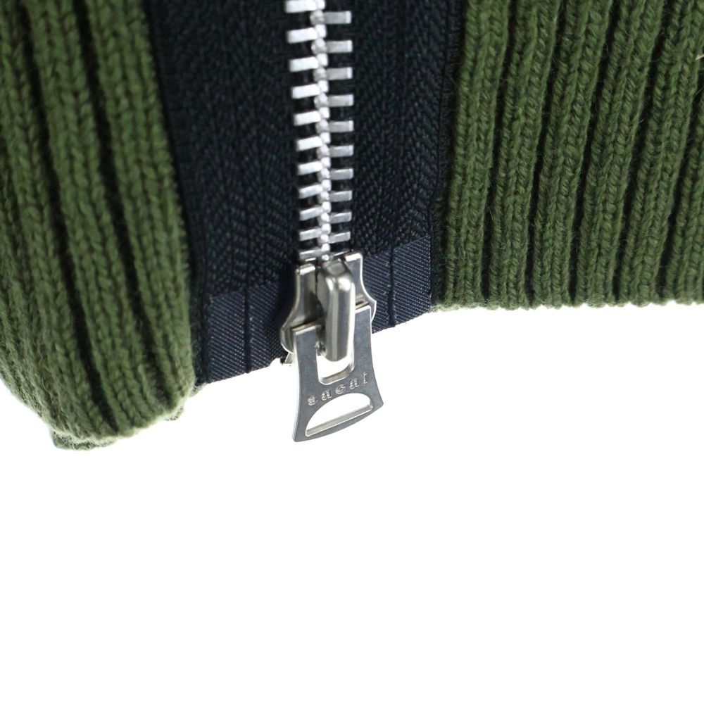 Sacai (サカイ) 20AW ×Dr.Woo ドクターウ 総柄 ジップアップ クルー