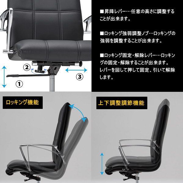  TOKIO FTX 18 BK ブラック マネージャーチェア 汚れに強い PVC合皮レザー ロッキング機能付 送料無料 訳あり処分 過剰在庫 アーム付き オフィスチェア ワークチェア 椅子 チェア