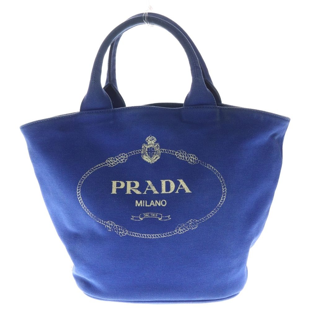 PRADA カナパ トートバッグ 青 PRADA プラダ カナパ トートバッグ バケツ型 キャンバス ブルー 【公式