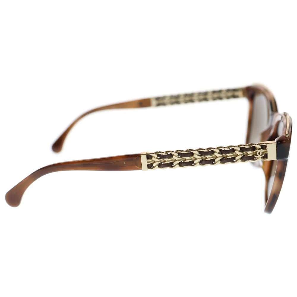 CHANEL (シャネル) サングラス ココマーク チェーンモチーフ ブラウン