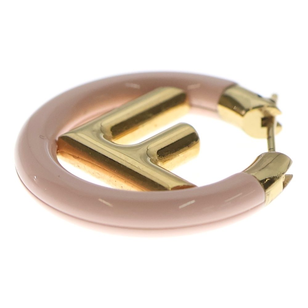 FENDI (フェンディ) エフイズ フープピアス ロゴ ピンク/ゴールド