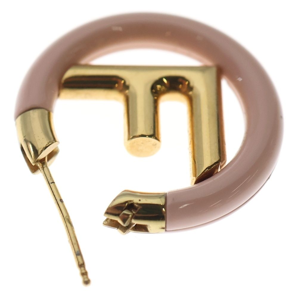 FENDI (フェンディ) エフイズ フープピアス ロゴ ピンク/ゴールド