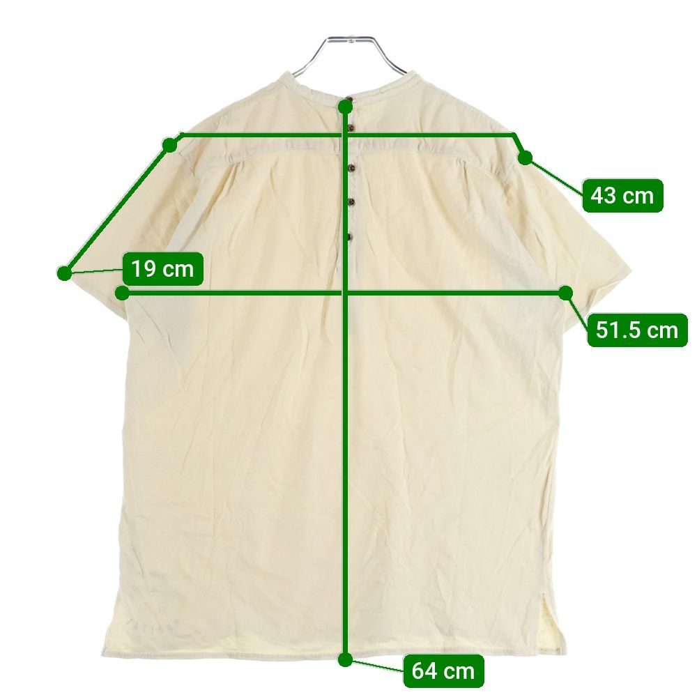 KAPITAL (キャピタル) ヘンリーネック コットン 半袖Tシャツカットソー