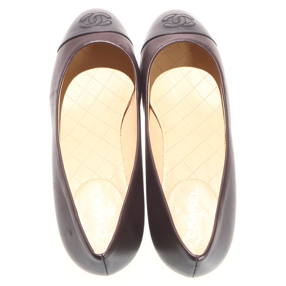 美品✨CHANEL シャネル　パンプス　ハイヒール　ブラウン　レザー　ココマーク CHANEL (シャネル) ココマーク ロゴ レザー ヒール パンプス シューズ