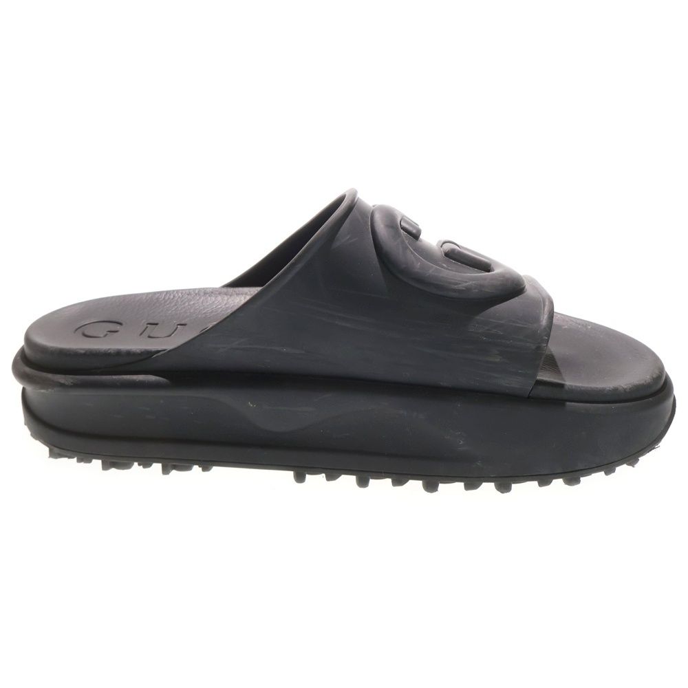 GUCCI (グッチ) インターロッキング Gスライド サンダル ブラック