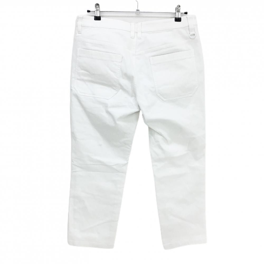 ジャックバニー パンツ 白×黒 サイドジップポケット 裏微起毛