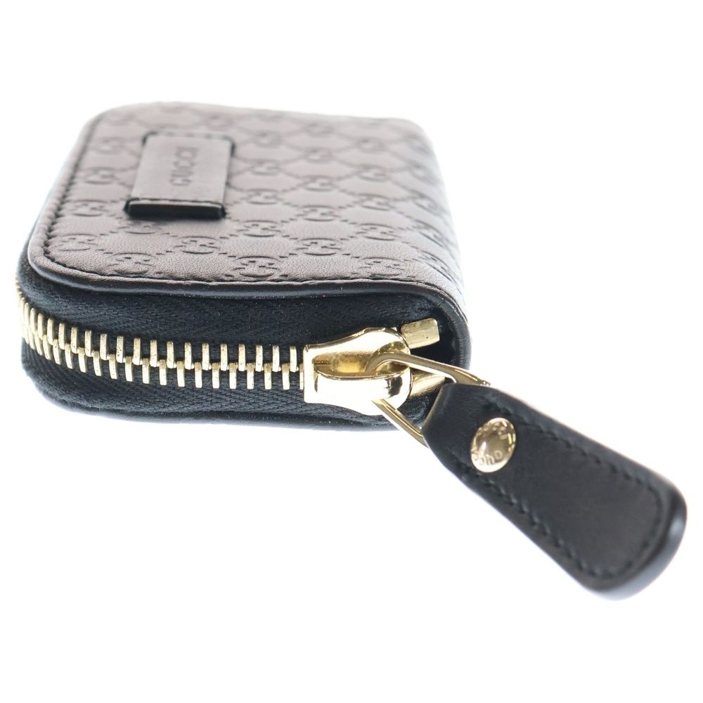 GUCCI (グッチ) マイクログッチシマ コインケース ミニ財布 ブラック