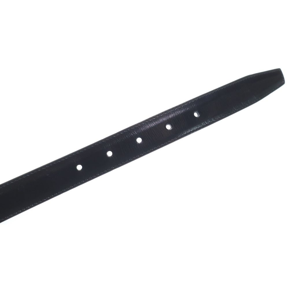 CELINE (セリーヌ) トリオンフ レザー ベルト ブラック ゴールド金具