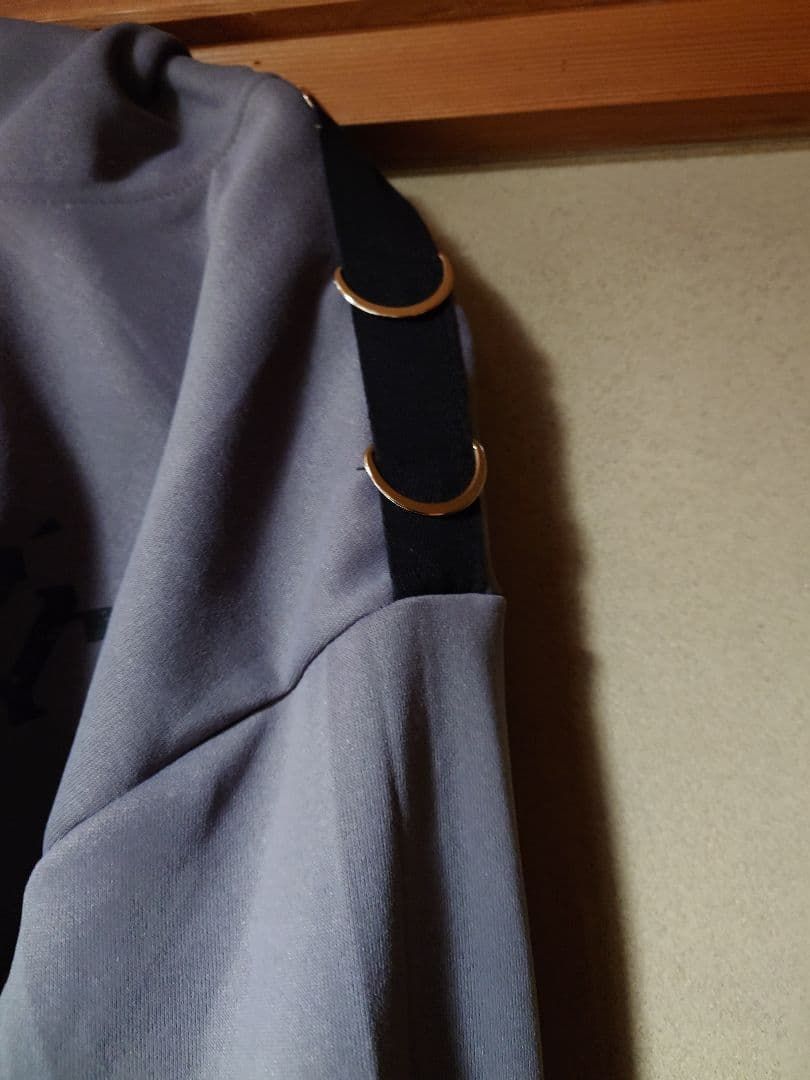 猫耳 パーカー パンク 地雷系 オーバーサイズ 病みかわ グレー 安全